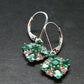 Gem Emerald Faceted Earrings In Sterling Silver - 1.70 Carats