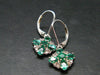 Gem Emerald Faceted Earrings In Sterling Silver - 1.70 Carats
