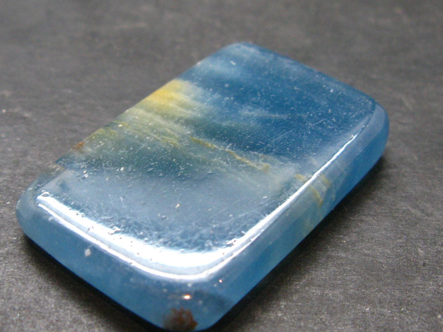 Nice Lemurian Aquatine Blue Calcite Tumbled From Argentina - 1.3" - 11.34 Grams