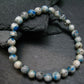 K2 Azurite in Granite Genuine Bracelet ~ 7 Inches ~ 6mm Round Beads