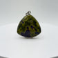 Atlantisite Pendant Serpentine Gemstone Silver Necklace Natural Stone Healing Jewelry Gift