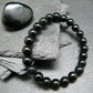 Black Jade Nephrite Genuine Bracelet ~ 7 Inches ~ 8mm Round Beads