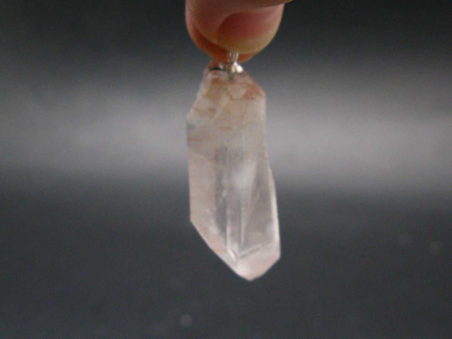 Lithium Quartz Crystal Pendant From Brazil - 1.7" - 9.76 Grams
