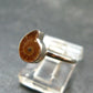Natural Whole Polished Agatized Ammonite Cleoniceras Sterling Silver Ring from Madagascar - 1.88 Grams - Size 5