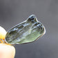 Natural Gem Moldavite Tektite SS Pendant from Czech Republic - 1.18 Grams - 0.9"