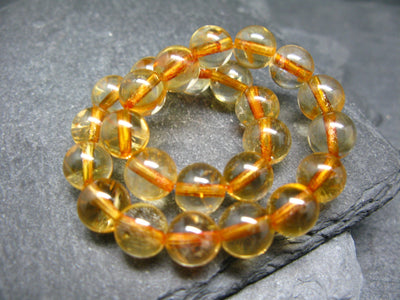 Citrine Genuine Bracelet ~ 7 Inches ~ 8mm Round Beads