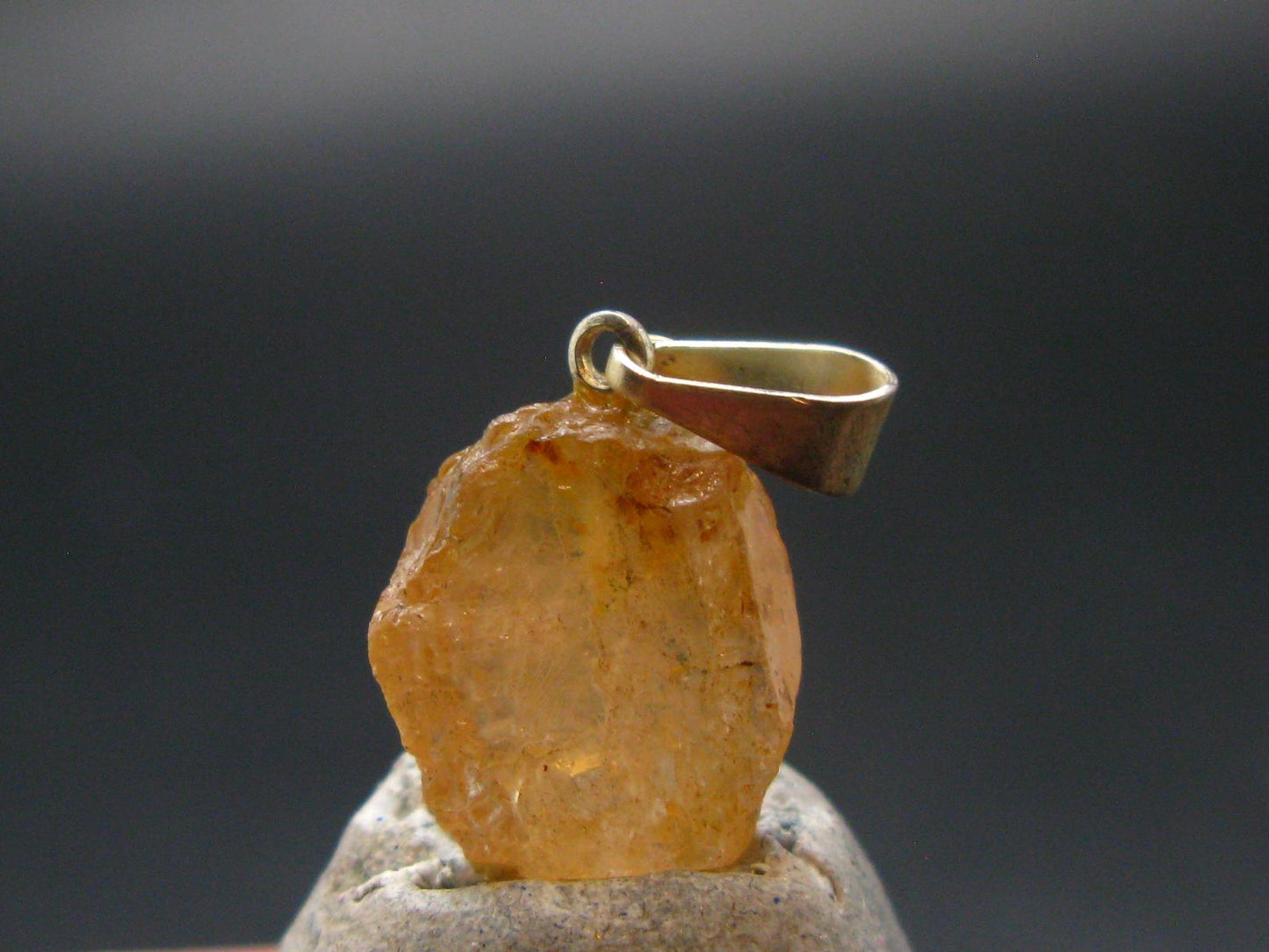 Imperial Topaz Crystal Pendant From Brazil - 0.8" - 1.5 Grams