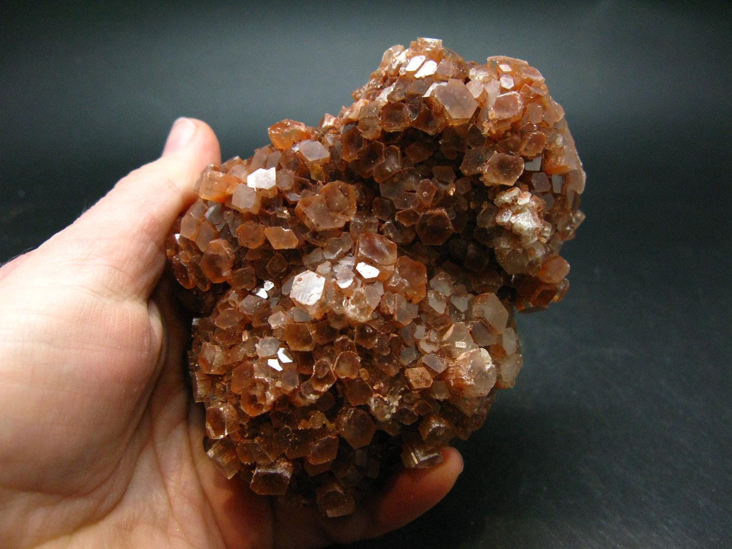 Orange Aragonite Cluster From Morocco - 3.7"