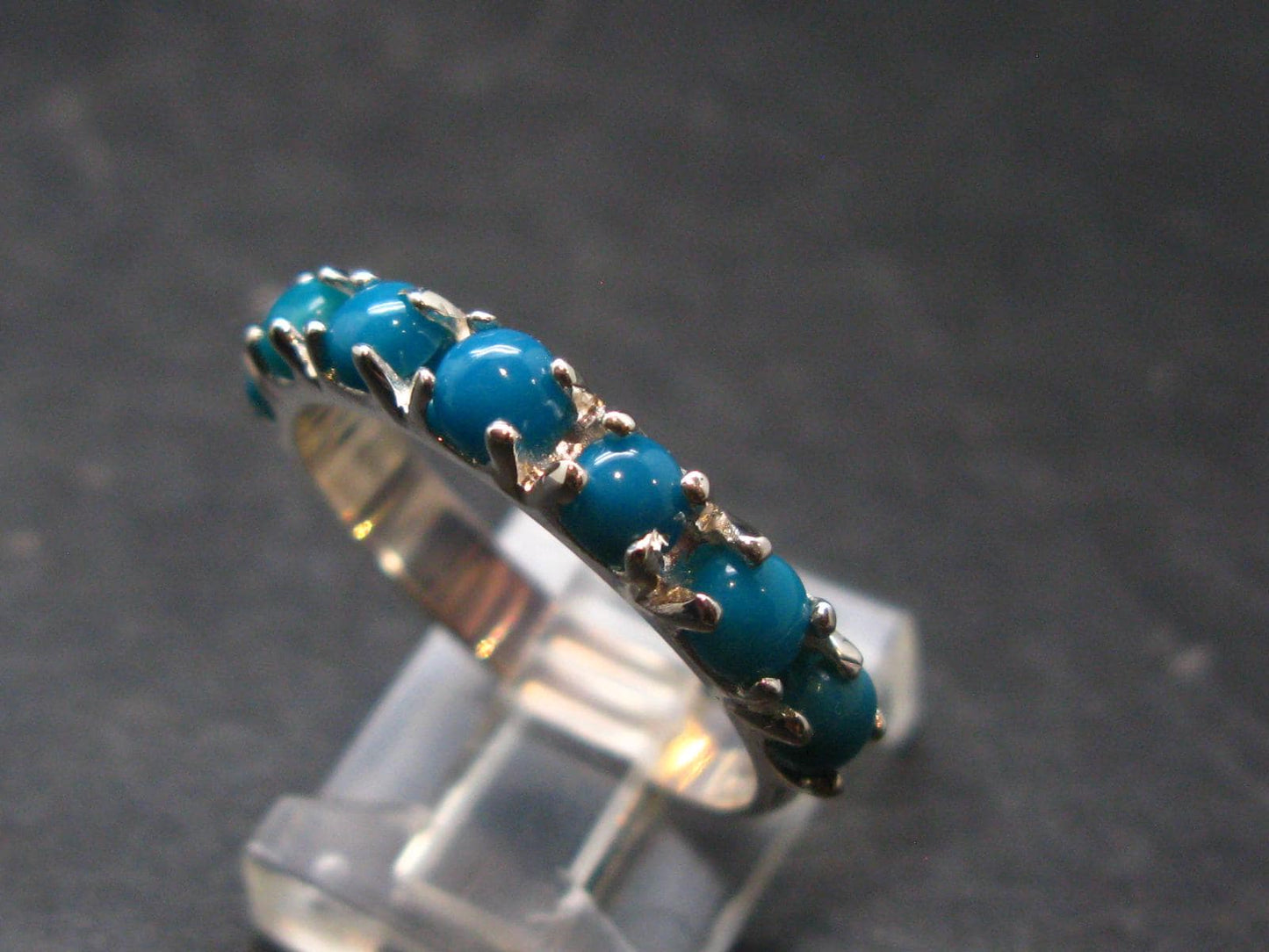 Genuine Turquoise Sterling Silver Ring - 3.20 Grams - Size 9.25