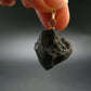 Tibetan Black Tektite Silver Pendant From Tibet - 1.2" - 3.74 Grams