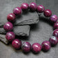 Ruby Genuine Bracelet ~ 7 Inches ~ 13mm Round Beads