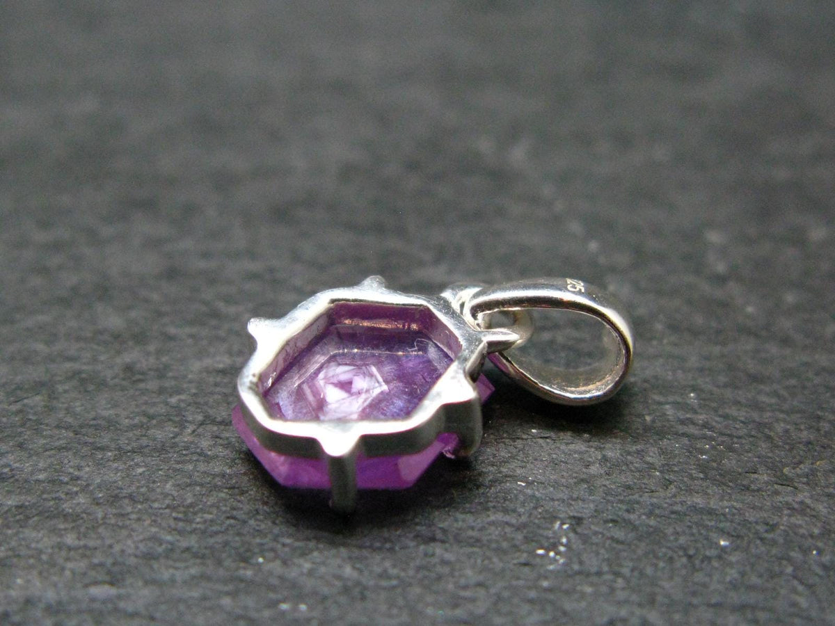Ruby Crystal Silver Pendant from Africa - 0.6" - 1.25 Grams