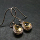 Faceted Golden Yellow Citrine 925 Sterling Silver Drop Earrings - 1.1"