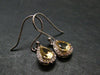 Faceted Golden Yellow Citrine 925 Sterling Silver Drop Earrings - 1.1"