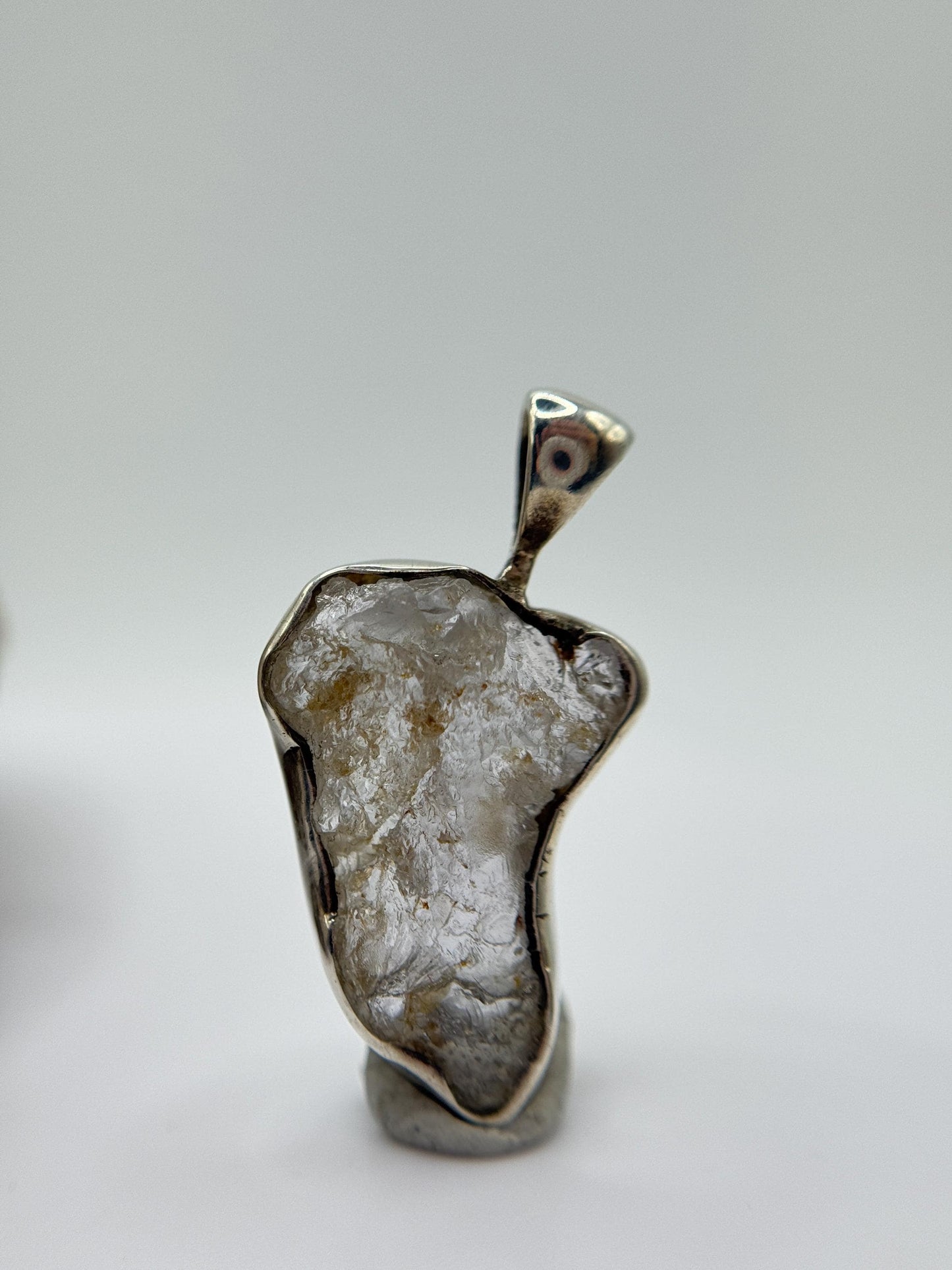 Herderite Crystal Pendant in Sterling Silver – Natural Gemstone - 1.71g