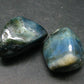 Lot of 2 Very Rare Dianite (Blue Jade) Tumbled Stones From Russia