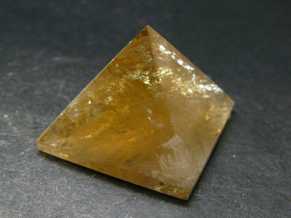 Citrine Unheated Polished Pyramid From Brazil - 1.4" - 41.53 Grams