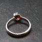 Natural Round Faceted Red Garnet Sterling Silver Ring - Size 6 - 2.24 Grams
