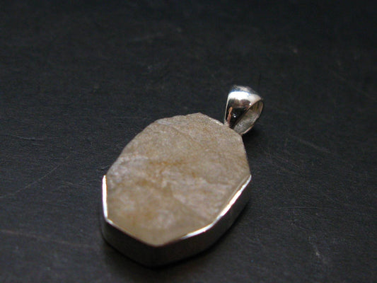 Very Rare White Cryolite 925 Silver Pendant from Greenland - 1.0" - 3.24 Grams