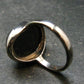 Real!! Very Rare Nuumite Nuummite Sterling Silver Ring from Greenland - 6.30 Grams - Size 8.5