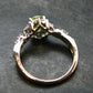 Natural Faceted Peridot Olivine Sterling Silver Ring - 3.10 Grams - Size 6.5
