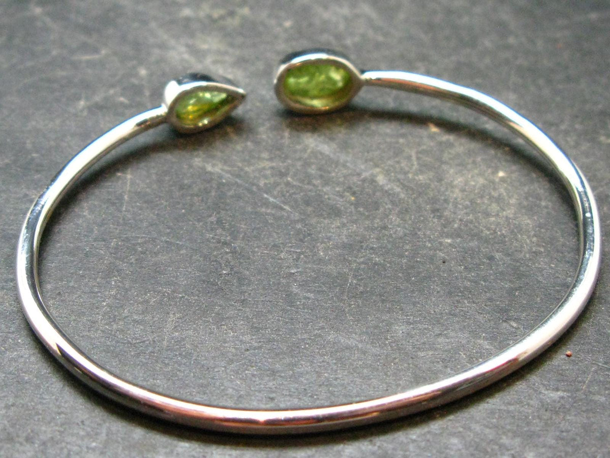 Titanite Sphene Sterling Silver Twister Bracelet - 5.22 Grams - Size Adjustable