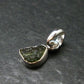 Moldavite Tektite Silver Pendant from Czech Republic - 0.7" - 0.95 Grams