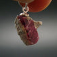 Bixbite Red Emerald Beryl Silver Pendant From Utah USA - 4.85 Carats - 0.7"