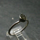 Moldavite Tektite Silver Ring from Czech Republic - 8 Size - 1.95 Grams