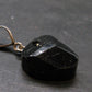 Black Tourmaline Schorl Silver Pendant From Brazil - 1.2"