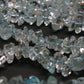 Set of Three Natural Sky Blue Topaz Free Form Bead Necklace from Brazil - 18'' Each