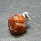 Gem Spessartine Spessartite Orange Garnet Pendant in SS From Tanzania - 0.8" - 3.05 Grams