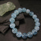 Aquamarine Genuine Bracelet ~ 7 Inches ~ 11mm Round Beads