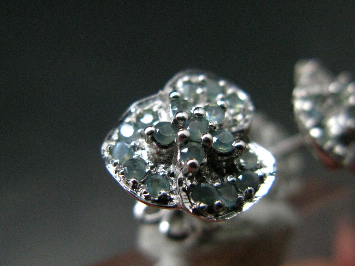 Alexandrite Gem Silver Stud Earrings From Russia - 2.75 Grams