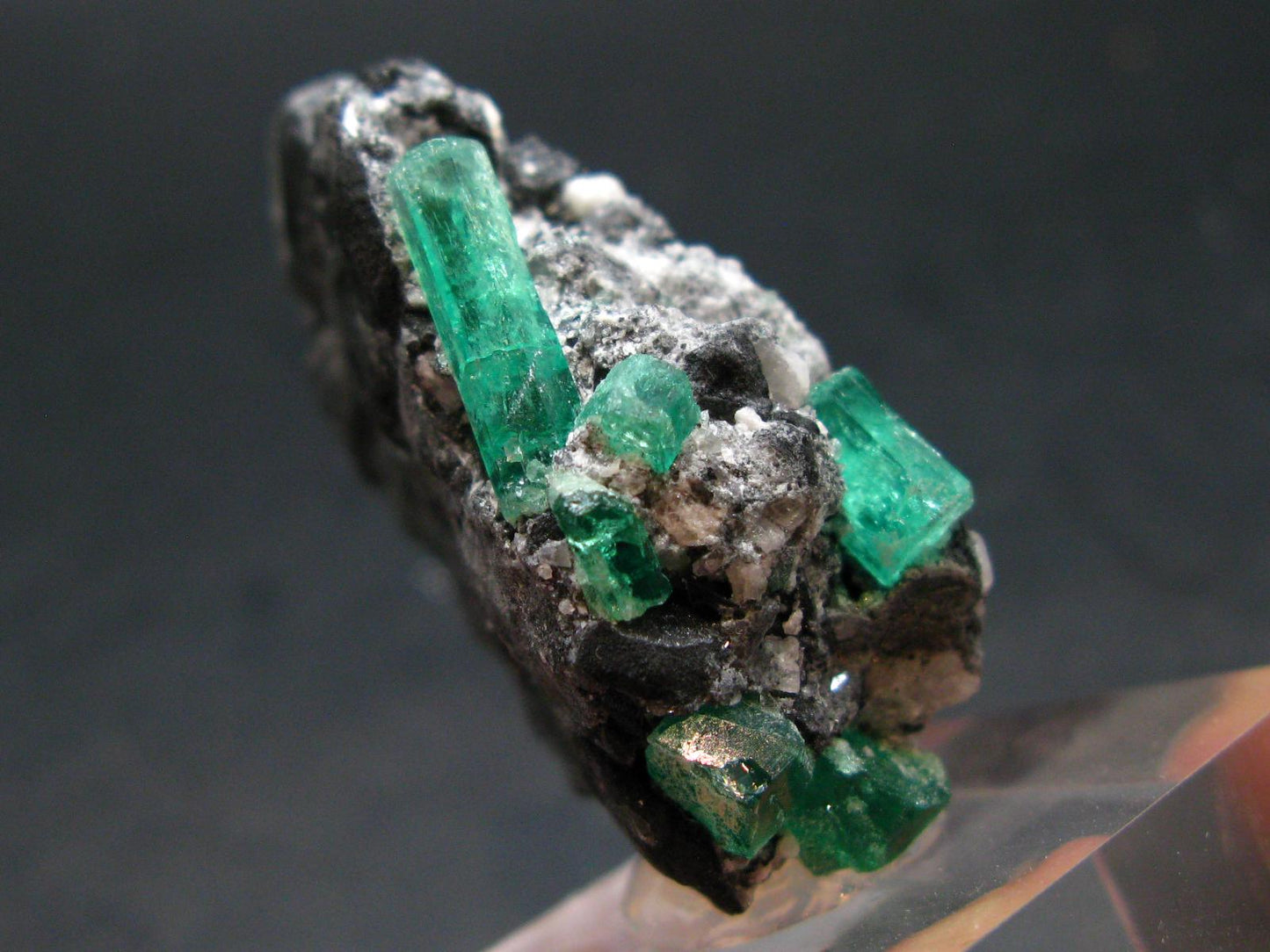 Emerald Beryl Crystals On Matrix From Colombia - 1.9"