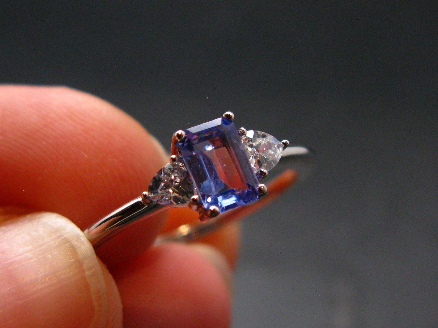 Tanzanite (Zoisite) Sterling Silver Ring - 1.79 Grams - Size 7.75