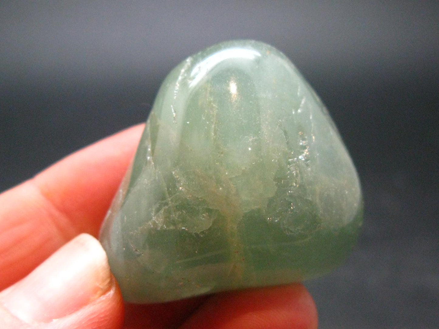 Genuine Blue Aquamarine Tumbled Stone From Brazil - 1.3" - 27.62 Grams