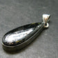 Very Rare Sterling Silver Nuumite Nuummite Pendant From Greenland - 1.6" - 5.48 Grams