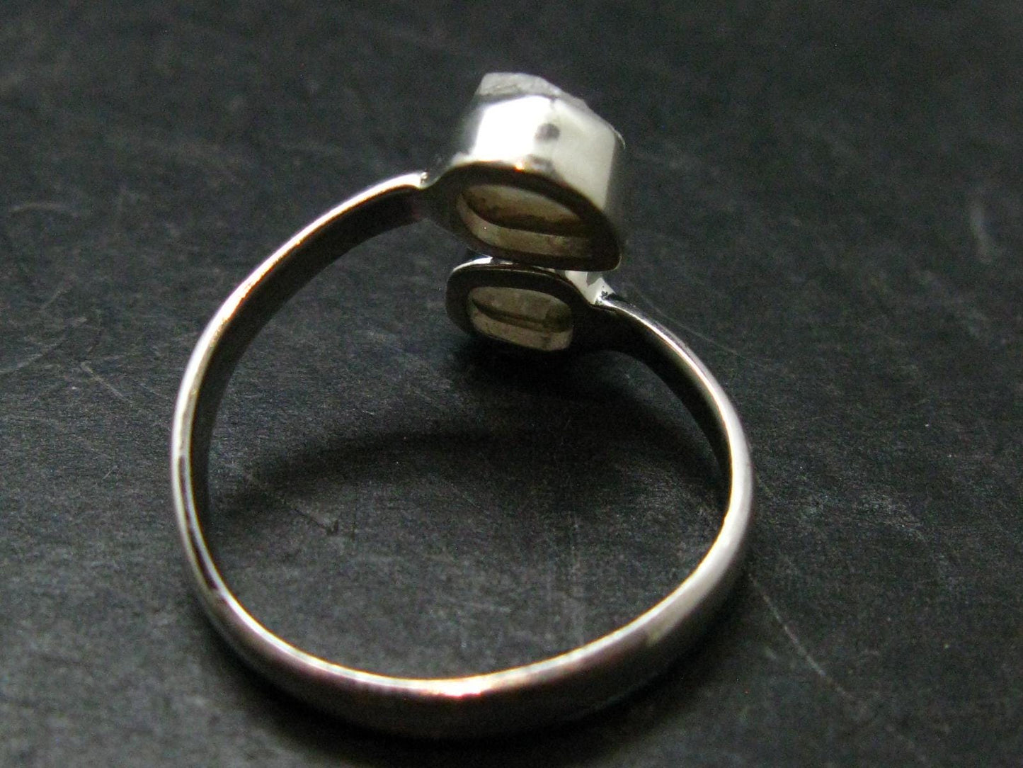 Very Rare White Cryolite 925 Silver Ring from Greenland - Size 9 - 2.53 Grams
