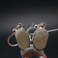 Very Rare White Cryolite 925 Silver Earrings from Greenland - 1.0" - 3.0 Grams