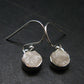 Very Rare White Cryolite 925 Silver Earrings from Greenland - 0.9" - 2.11 Grams