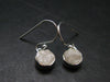 Very Rare White Cryolite 925 Silver Earrings from Greenland - 0.9" - 2.11 Grams