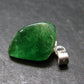 Tsavorite Gem Green Garnet Sterling Silver Pendant From Tanzania - 0.7" - 1.49 Grams