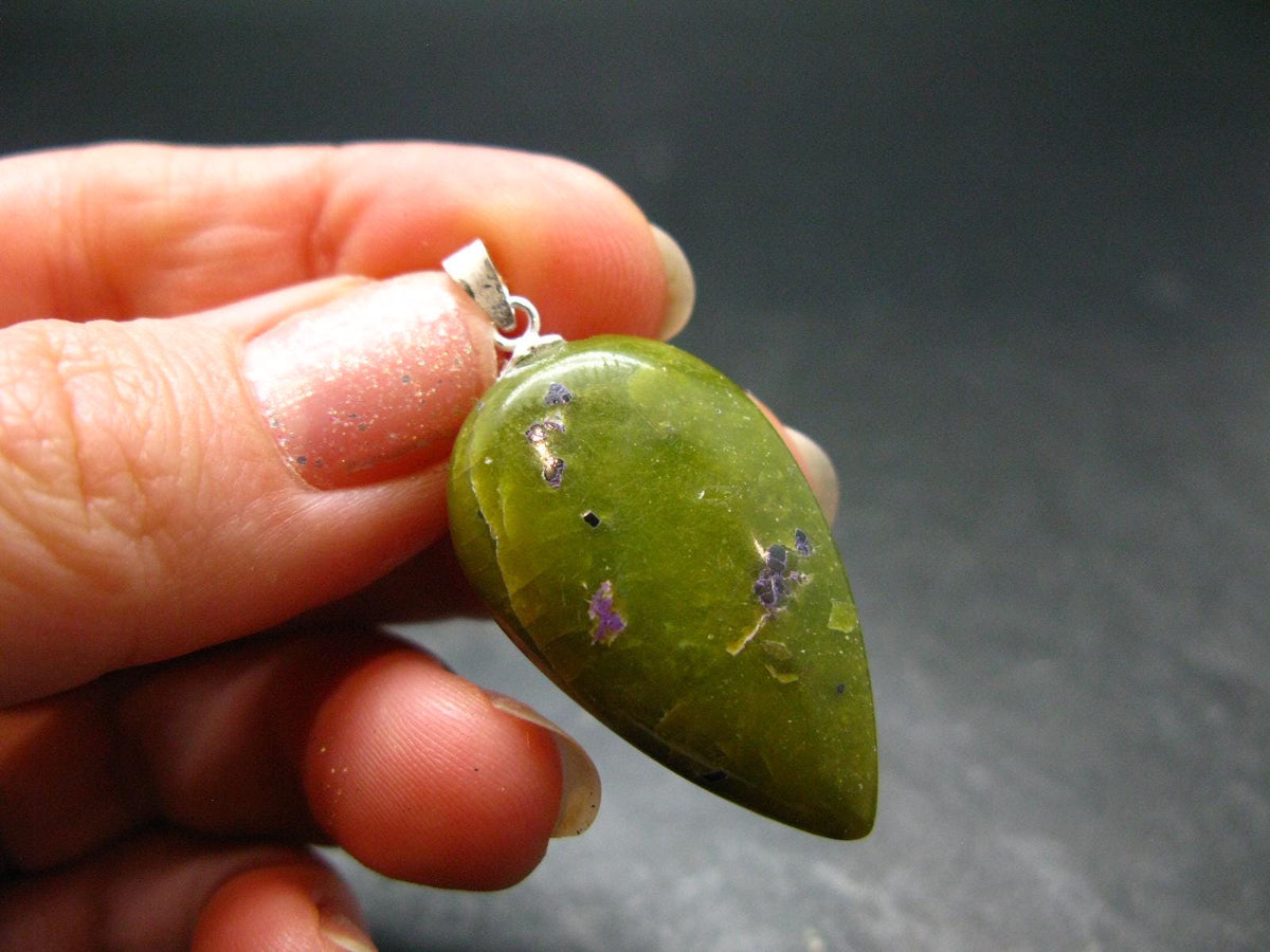 Rare SS Pendant Atlantasite Stichtite + Serpentine from Australia - 1.5"