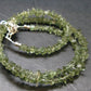 Moldavite Necklace Faceted Beads From Czech Republic - 19" - 8.73 Grams
