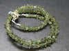 Moldavite Necklace Faceted Beads From Czech Republic - 19" - 8.73 Grams