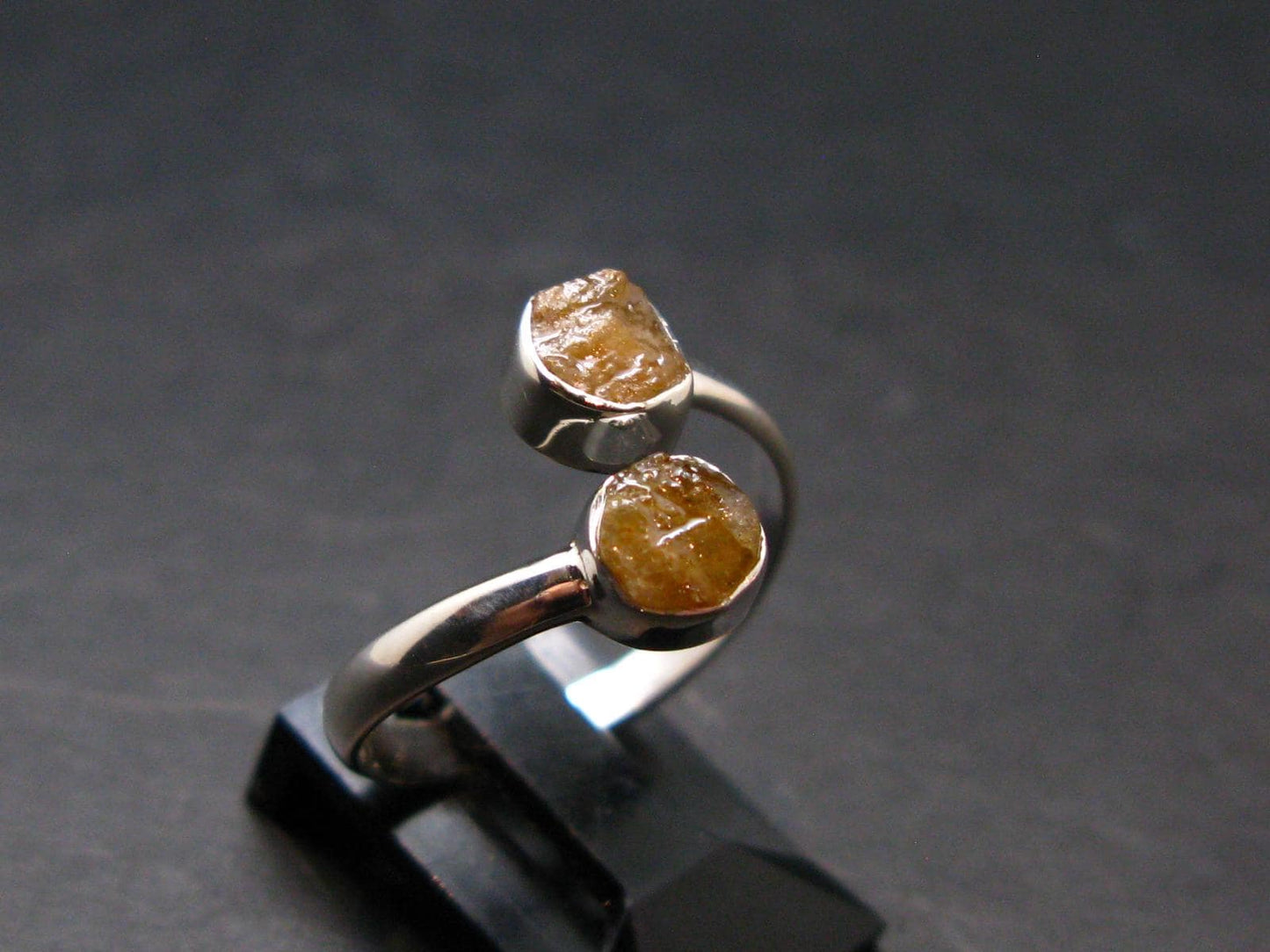 Green Herderite Silver Ring From Brazil - 2.38 Grams - Size 9