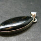 Very Rare Sterling Silver Nuumite Nuummite Pendant From Greenland - 1.6" - 5.79 Grams