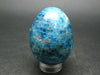 Large Neon Blue Apatite Egg from Madagascar - 54.6 Grams - 1.5"