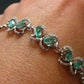 Emerald Silver Bracelet From Colombia - 1.25 Carats